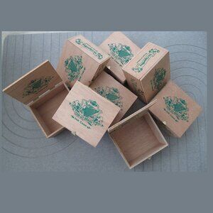 Set of eight (8) Wood Boxes Empty for Decor or storage jewelry